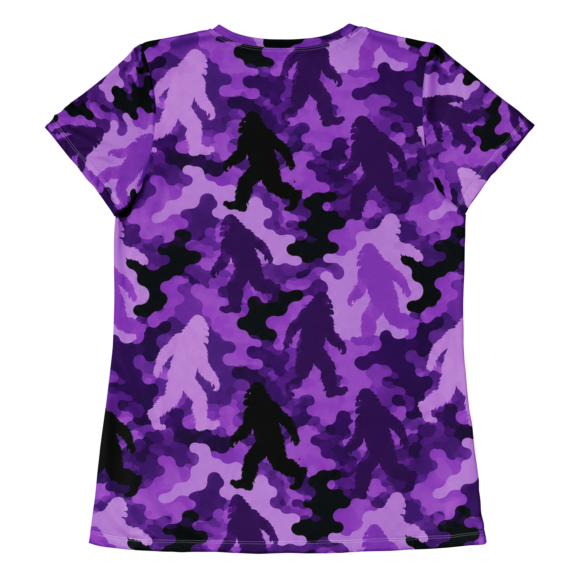 Women's Athletic T-shirt Bigfoot Purple Camo